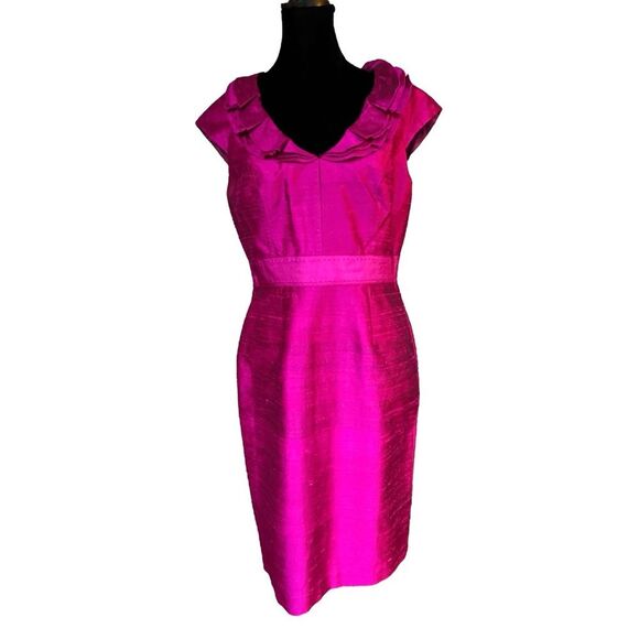 KAY UNGER NEW YORK 100% SILK Mod Mini Dress Size 6 - Picture 2 of 9